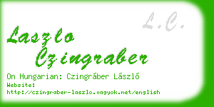 laszlo czingraber business card